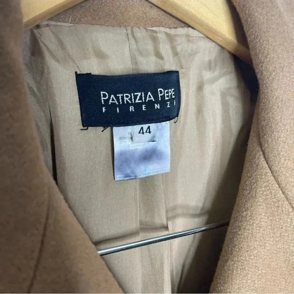 Patrizia Pepe Firenze Tan Pea Coat Size 44 Medium - Picture 5 of 8